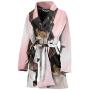 Toy Fox Terrier Dog Print Womens Bath Robe
