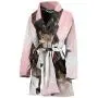 Toy Fox Terrier Dog Print Womens Bath Robe Toy Fox Terrier Dog Print Womens Bath Robe