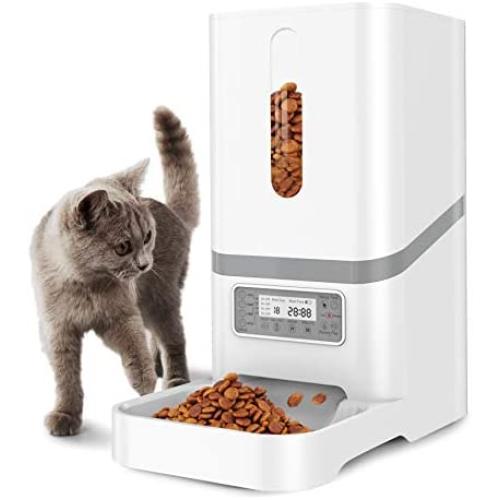 NPET Automatic Pet Feeder, 1.6 Gal/6.2L Dog and Cat Food Dispenser for Small & Medium Pets, Automatic Dog Feeder with Programmable Timer