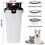 Lenlorry Dog Water Bottle Dog Travel Bowls Water Food Container with Dual Collapsible Dog Bowls Outdoor Pet Bowls for Dog Cat Puppy Kitten Rabbit Walking Hiking Traveling