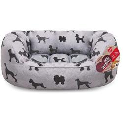 Rosewood Rosewood Padded Dogs Print Grey Mattress