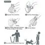 Portable Pooper Scooper with 270pcs Dog Poop Bags Refill, Expandable Dog Poop Scoop with Carabiner, Sanitary Pet Waste Cleaner, Dog Poop Scooper with Waste Bags in Dispenser