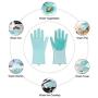 YouJia Pet Grooming Gloves, Silicone Hair Remover Brush Glove with High Density Teeth Brush, Gentle Bathing Shampoo Massage Gloves for Dogs Cats
