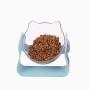 Pet Bowl Drinker Feeding Cat Pot High Foot Oblique Mouth Ear 15° Protection Cervical Vertebra Adjustable Transparent Cat Bowl Pet Bowl Drinker Feeding Cat Pot High Foot Oblique Mouth Ear 15° Protection Cervical Vertebra Adjustable Transparent Cat Bowl