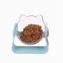Pet Bowl Drinker Feeding Cat Pot High Foot Oblique Mouth Ear 15° Protection Cervical Vertebra Adjustable Transparent Cat Bowl