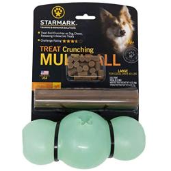Starmark Pet Treat Crunching Multiball Dog Toy Large, Teal