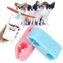 eecoo 2pcs Silicone Pet Selfie Clip Dog Cat Photographing Props Attract Attention Take Photos Training Tool(Blue/Pink)