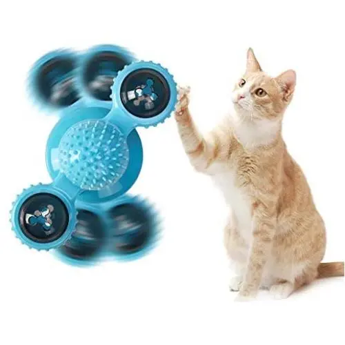 Windmill Cat Toys Cat Spinner Toy Turntable Teasing Interactive Kitten Toys for Indoor Cats with Suction Cup Cat Toy with Catnip/LED Ball/Bells Windmill Cat Toys Cat Spinner Toy Turntable Teasing Interactive Kitten Toys for Indoor Cats with Suction Cup Cat Toy with Catnip/LED Ball/Bells