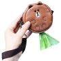 ODD PET Line Friends - Dog Poop Bag Holder – Dispenser – Hangs to Any Leash – Perfect Size & Design