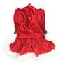 Parisian Pet Dog Cat Pet Xmas Holiday Christmas Mrs Claus and Santa Claus Winter Dress