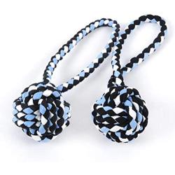 Direct Dog Rope Toys, Ball Rope for Medium to Small Dog Puppy Teething Tug War - Tough Dog Toys Set (2-Pack)