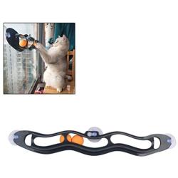 Dongdexiu Pet Supplies Pet Sucker Track Ball Toy Cat Interactive Toy Pet Toys
