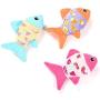 ocijf179 Cat Toy Pet Cat Kitten Plush Cute Fish Doll Catnip Interactive Bite-Resistant Chew Toy - Blue
