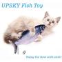 UPSKY Electric Moving Fish Cat Toy, Realistic Plush Simulation Electric Wagging Fish Cat Toy Catnip Kicker Toys, Funny Interactive Pets Pillow Chew Bite Kick Supplies for Cat Kitten Kitty