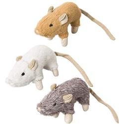 Spot 52084 3.5'' Wool Mouse Willie With Catnip Cat Toy Assorted Colors