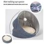 Pet Cuddle Cave Bed Folding Tent for Small Medium Puppies Kitten Dogs Cats Pets Calm Sleeping Bed Soft Plush Cushion Igloo Nest Cozy Cuddler Dog Bed Cat Cave Lounger Pet Bed Burrow House