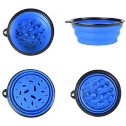 N/P 350ML/1000ML Folding Pets Slow Food Bowl,Silicone Pet Feeding Bowls Toys Outdoor