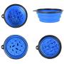 N/P 350ML/1000ML Folding Pets Slow Food Bowl,Silicone Pet Feeding Bowls Toys Outdoor