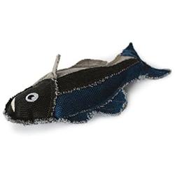 Fetch Pet Products Reely Fish Canvas Squeaky Dog Toy for Large and Small Dogs, Minimal Stuffing, Multiple Squeakers Inside