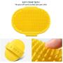 PRIDEEP Dog Grooming Brush 2 Pack, Pet Shampoo Bath Washing Brush Soothing Massage Rubber Comb Dog Brush with Adjustable Ring Handle Suitable for Long Short Haired Dogs and Cats