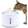 YUNDING Cat Water Fountain Mute Prevent Dry Burning 2L Water Level Window with Led Light Automatic Flower Pet Fountain Dog Water Dispenser for Cats(Color:White) YUNDING Cat Water Fountain Mute Prevent Dry Burning 2L Water Level Window with Led Light Automatic Flower Pet Fountain Dog Water Dispenser for Cats(Color:White)
