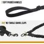 Large Tactical Dog Harness Sets, No Pulling Adjustable Dog Vest Harness, Heavy Duty Dog Harness with 3 Handles(Black) Large Tactical Dog Harness Sets, No Pulling Adjustable Dog Vest Harness, Heavy Duty Dog Harness with 3 Handles(Black)