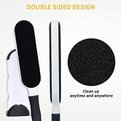 MyfatBOSS Pet Hair Remover Brush, Pet Fur Remover Lint Brush, Reusable Dog Cat Hair Remover for Furniture, Clothes, Couch, Car, Double Sided Brush with with Self Cleaning Base - Travel Size Included
