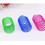 ISMARTEN 100 Pack Pet Wide Colorful Springs Cat Toys Plastic Coil Spiral Springs for Cat Kitten Pets (Random Color)