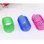ISMARTEN Pet Wide Colorful Springs Cat Toys Plastic Coil Spiral Springs for Cat Kitten Pets 60 Pack (Random Color)