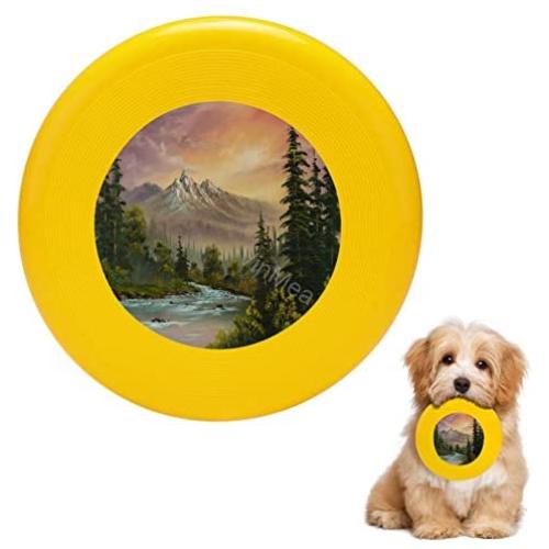 Pet Frisbee Flying Disc Dog Toy - Multifunction Mountain Sunset C Steele