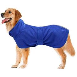 Geyecete Dog Bathrobe Soft Super Absorbent Luxuriously 100% Microfiber Dog Drying Towel Robe with Belt,Dog Drying Coat -Dry Fast Dog Bag - Dog Bathrobe Towel