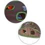 TeenTop Pet Cat Mice Toy Hide Seek Game Collapsible Puzzle Exercise Toy 9 Holes Mouse Hunt with Bells Cat Supplies for Kitten Exercise 1PC