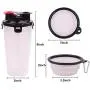 YAKA Dog Travel Water Bottle,Dog Bowls for Traveling Pet Food Container 2-in-1 with 2 Collapsible Dog Bowls for Your Pets Walking and Traveling Portable Drinking Bottle YAKA Dog Travel Water Bottle,Dog Bowls for Traveling Pet Food Container 2-in-1 with 2 Collapsible Dog Bowls for Your Pets Walking and Traveling Portable Drinking Bottle