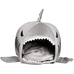 HUIFENG Shark Round House Puppy Bed with Pet Bed Mat