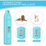 Dog Nail Grinder for Large Dogs, 2 Speed Professional Pet Paw Clippers Trimmers 2000 mAh Rechargeable Eletric Nail File for Large Medium Small Dog Cats