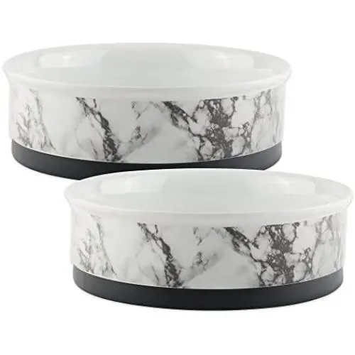 Bone Dry Elegant Marble Design Ceramic Pet Bowl Bone Dry Elegant Marble Design Ceramic Pet Bowl