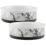 Bone Dry Elegant Marble Design Ceramic Pet Bowl
