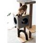 PetPals Three-Level Elevated Cat Tree Condo with Massage & Particle Board, Grey (PP18502)