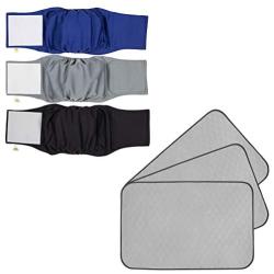Pet Magasin Small Original Belly Wrap & Pet Magasin Large Training Pad Bundle