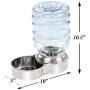 Waterer Stainless Steel Pet Dog Cat Water Fountain Bowl