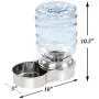 Waterer Stainless Steel Pet Dog Cat Water Fountain Bowl Waterer Stainless Steel Pet Dog Cat Water Fountain Bowl