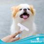 Sweefur Pet Hair Rake Brush for Deshedding and Dematting- Pet Brush Comb for Small, Medium and Large Dogs & Cats with Stainless Steel Pins- Undercoat Rake for Pets- Removes Lints and Tangles