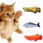Sarahair Pet Cat Catnip Toy, Pet Cat Kitten Interactive Plush Mint Fish Toy Gift