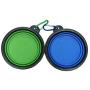 S-Lifeeling Collapsible Pet Bowl Silicone Pop-up Travel Bowl for Dog & Cat Bowls Set of 2 Carabiner Pet Set
