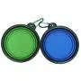 S-Lifeeling Collapsible Pet Bowl Silicone Pop-up Travel Bowl for Dog & Cat Bowls Set of 2 Carabiner Pet Set
