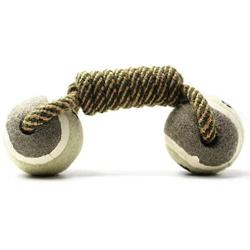 Dog Toy Ball Dog molars Tennis Cotton Rope Dumbbell-Shaped Toy Ball Suitable for Medium and Large Dogs