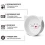 Y YHY Cat Food Bowls, Raised Cat Bowls for Food and Water, Ceramic Cat Bowls Elevated, Cat Dishes for Cat or Small Dogs,12 Ounces, Cute Cat Design, Dishwasher Safe