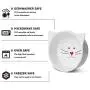 Y YHY Cat Food Bowls, Raised Cat Bowls for Food and Water, Ceramic Cat Bowls Elevated, Cat Dishes for Cat or Small Dogs,12 Ounces, Cute Cat Design, Dishwasher Safe