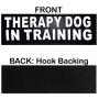 Doggie Stylz Set of 2 Reflective Therapy Dog in Training Removable Patches with Hook Backing for Working Dog Harnesses & Vests. Durable and Interchangeable - Comes in 3 Sizes Small, Medium and Large