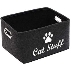 Geyecete Dog Apparel & Accessories/Dog Toys/Pet Supplies Storage Basket/Bin with Handles, Collapsible & Convenient Storage Solution for Office, Bedroom, Closet, Toys, Laundry